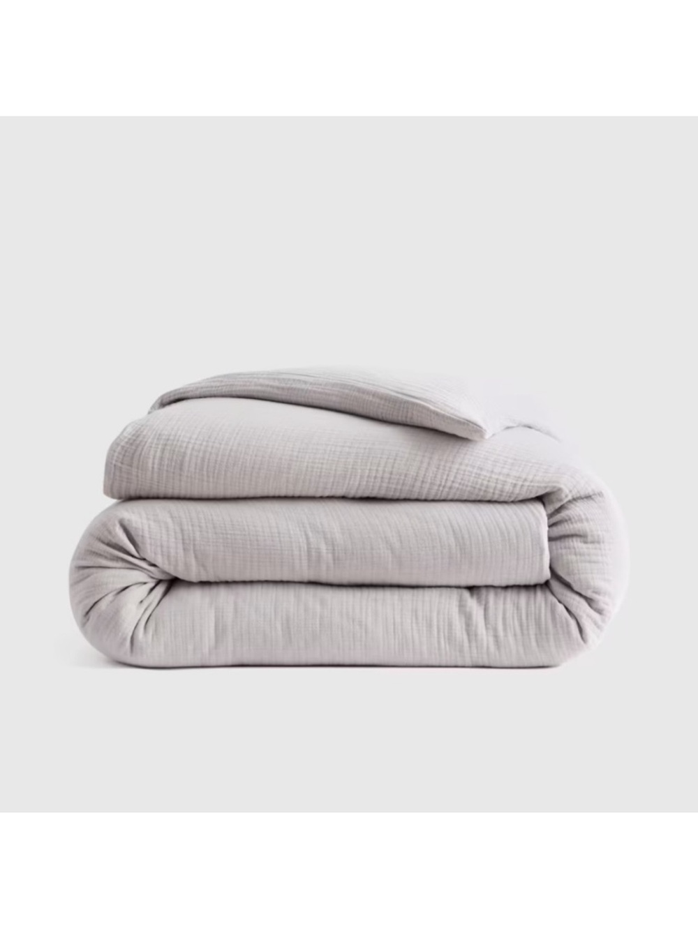 NWT QUINCE Organic Cotton Gauze Duvet Cover King/Cal King Light Grey 8547